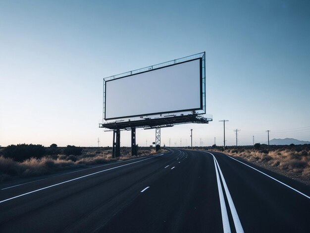 Billboard mockup and advertisement empty white billboard design ai generated