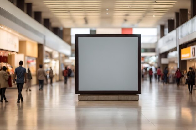 Foto mockup di un cartellone nel centro commerciale