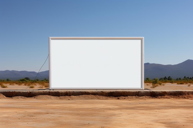 Photo billboard mockup on white background