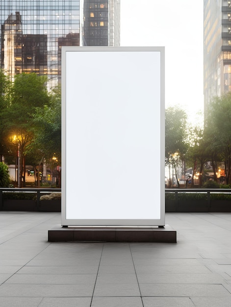 Billboard mockup white blank