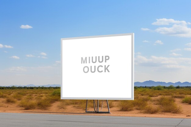 Billboard mockup with white background