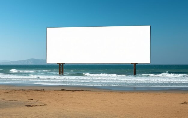 Foto billboard op het strand