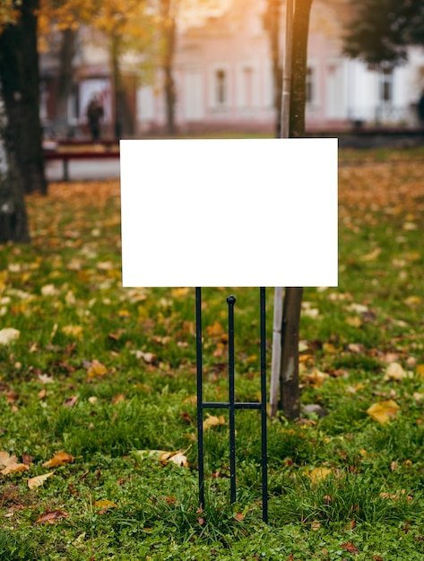 Photo billboard plate on the street