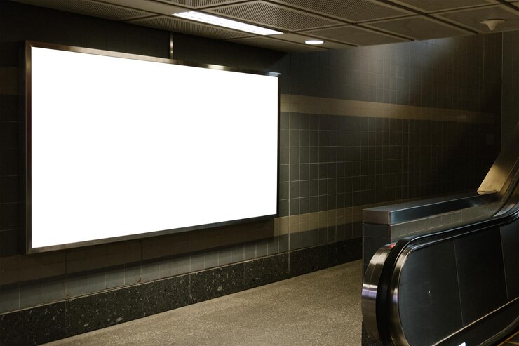 Photo billboard sign png mockup transparent business advertisement