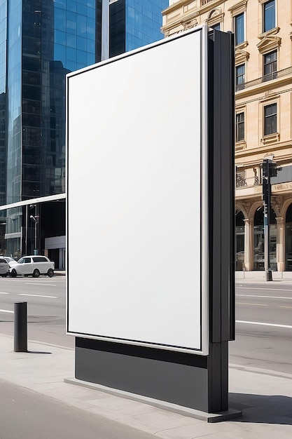 Billboard Street Signage Mockup met lege witte lege ruimte voor het plaatsen van uw ontwerp