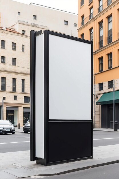 Billboard Street Signage Mockup met lege witte lege ruimte voor het plaatsen van uw ontwerp