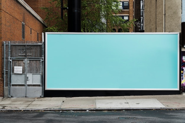 Photo billboard template in urban environment