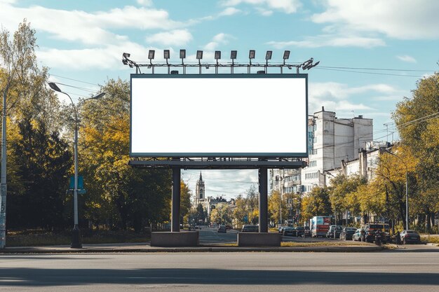 a billboard that is on a street that says billboards