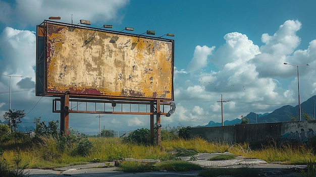 Photo a billboard that says  billboards  is in a field