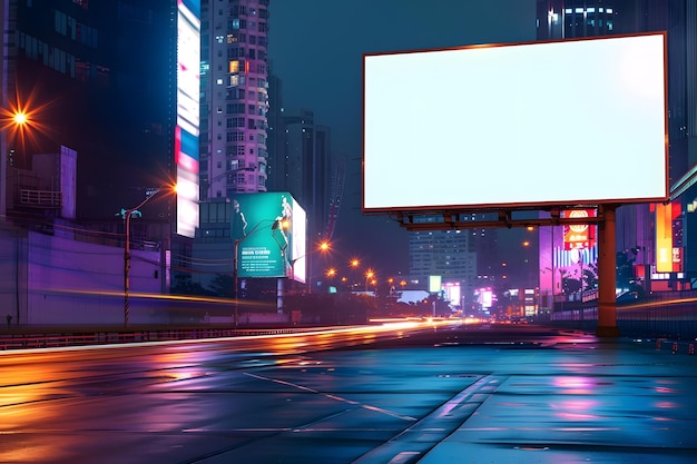 a billboard that says  billboards  is on the side of a road