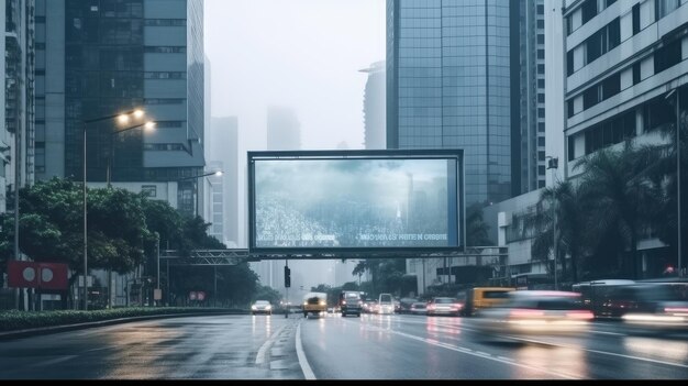 A billboard that says'the word " on it