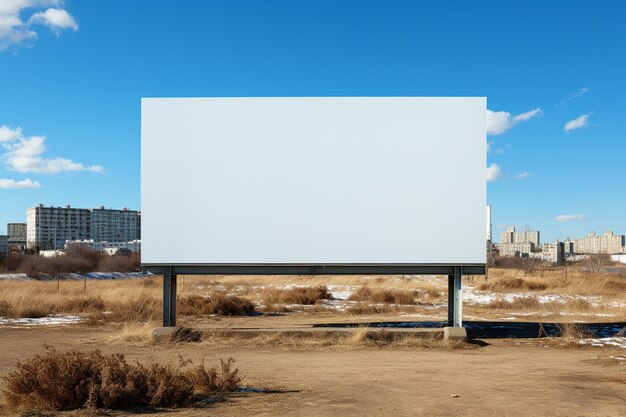 Photo billboard with blank surface for advertising ar c v