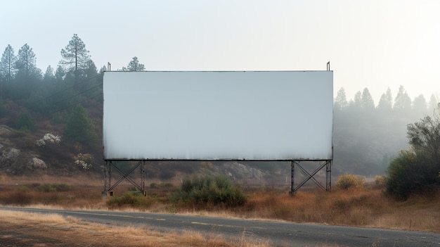 Billboard with blank surface for advertising generated by ai