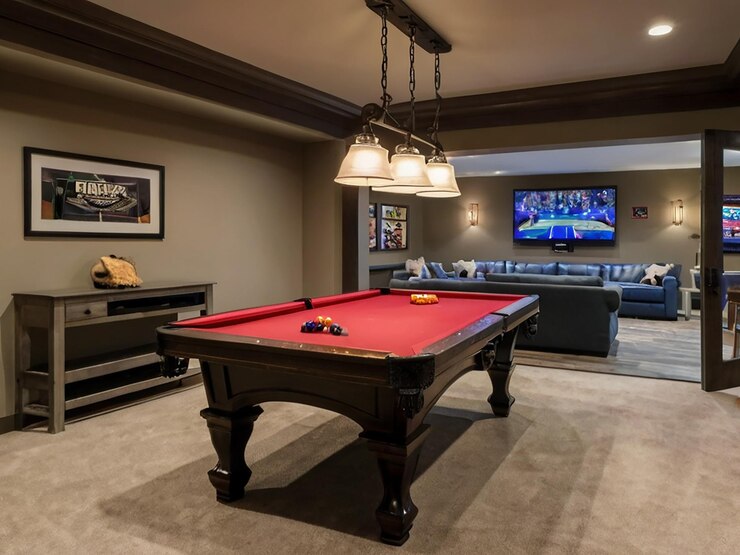 Photo billiard game room for small spaces