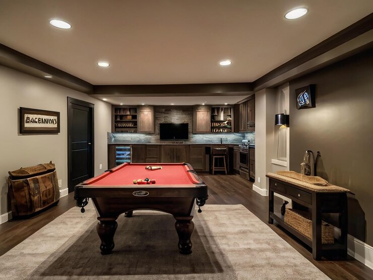 Photo billiard game room for small spaces
