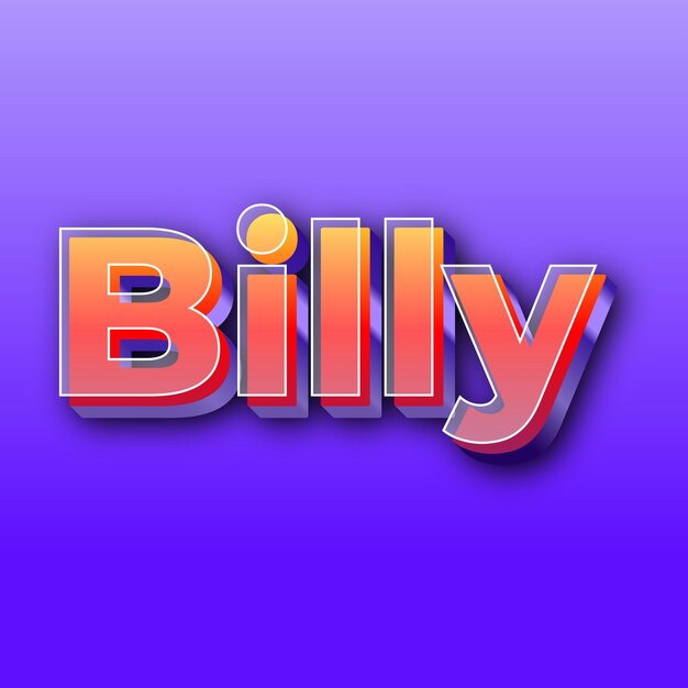 BillyText effect JPG gradient purple background card photo