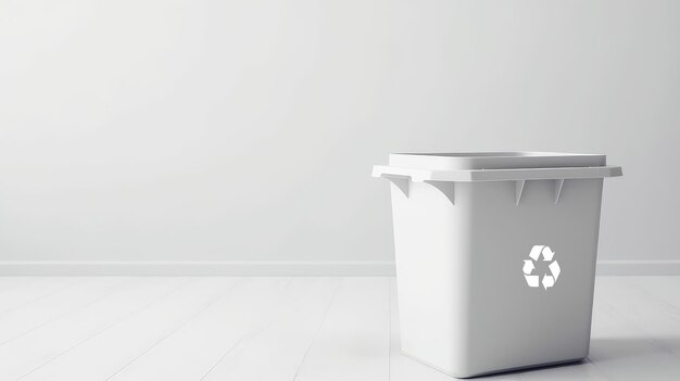 bin with recycle symbol