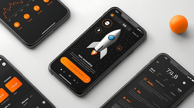 Binance Cryptocurrency Exchange Mobile Layout With Orange Th Creative Idea App Background Designs