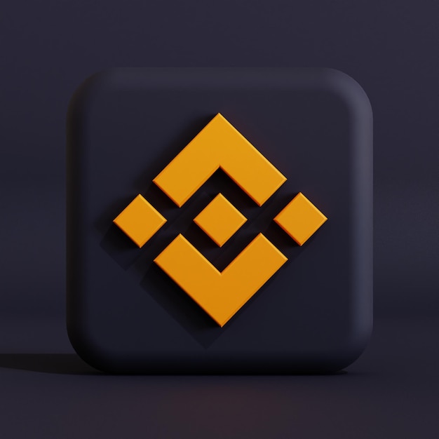 Фото 3d иллюстрация логотипа криптовалюты binance