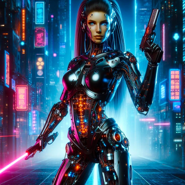 Binary Beauty Cyber Girl afbeelding