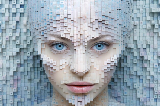 Foto binary beauty verkent generatieve ai-kunst