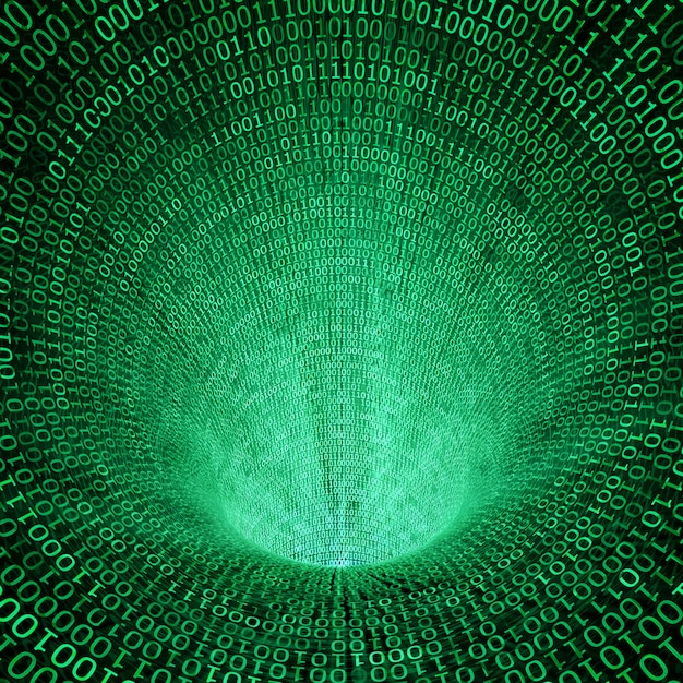 Binary code 3d background