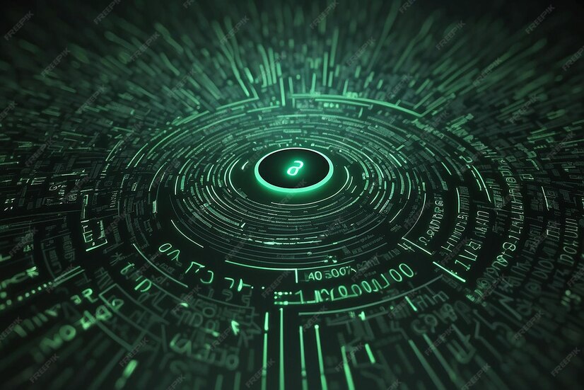 Binary code 3d objects texture | Premium AI-generated image