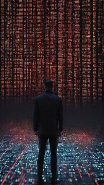 Binary code background hacker binary data computer hacking technologie van digitale binary informatie