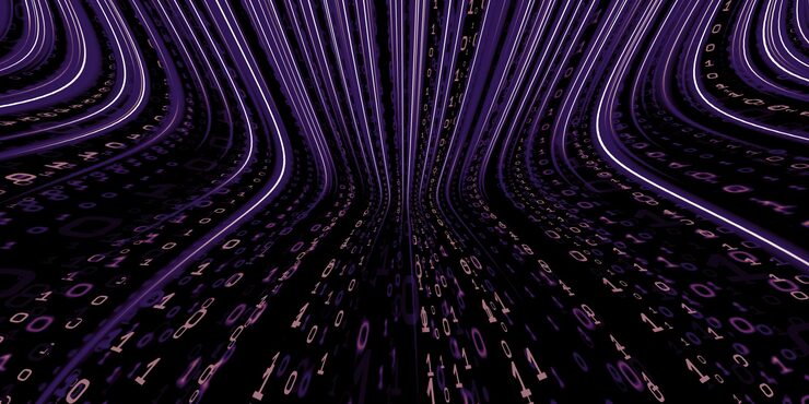 Photo binary code background hacker binary data computer hacking technology of digital binary information