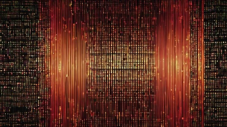 Photo binary code background hacker binary data computer hacking technology of digital binary information