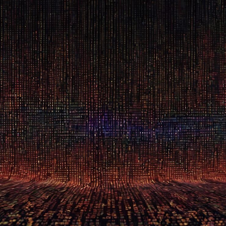 Photo binary code background hacker binary data computer hacking technology of digital binary information