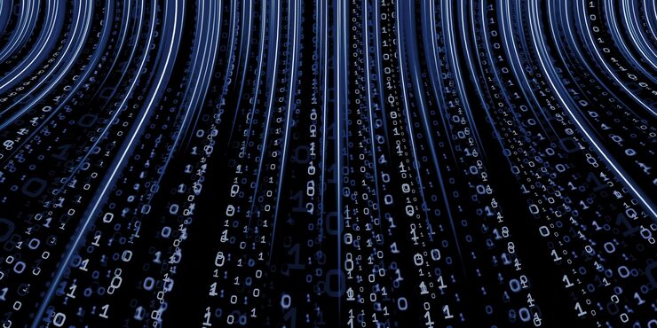 Photo binary code background hacker binary data computer hacking technology of digital binary