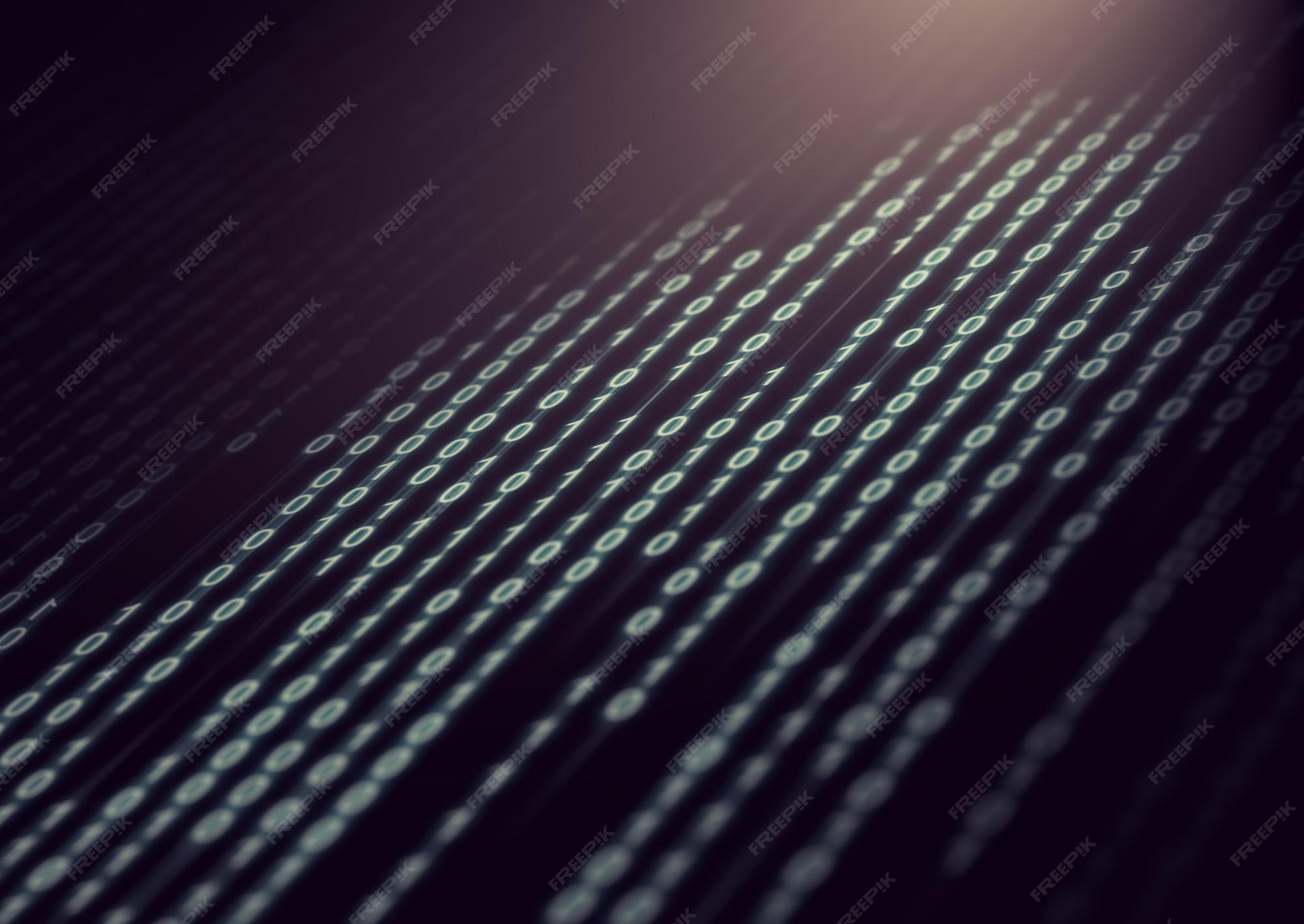 Premium Photo | Binary code close up design.3d rendering.matrix and ...