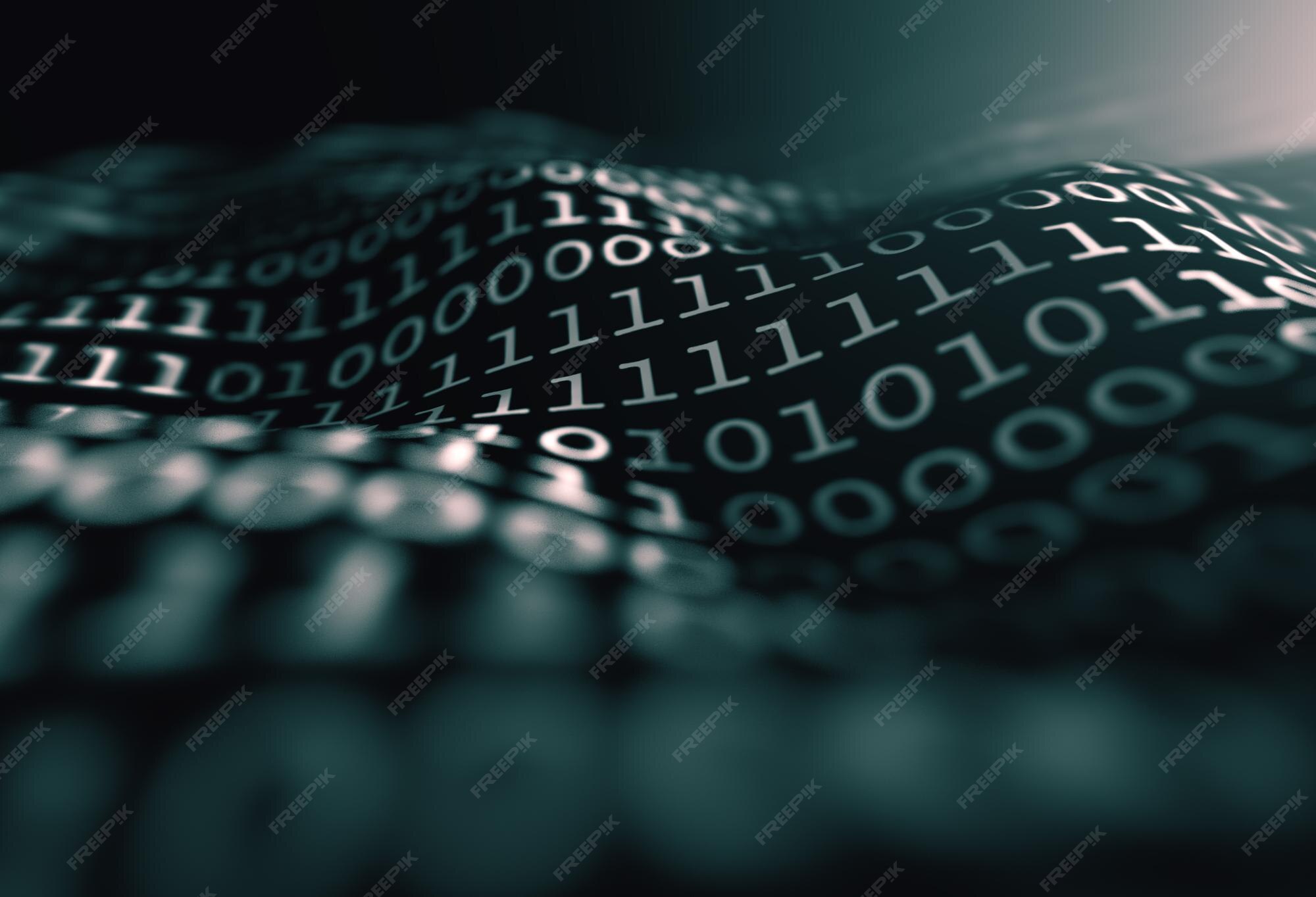 Premium Photo | Binary code close up design3d rendering