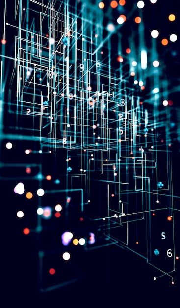 Binary code concept pattern and big data structure Abstract background of technology