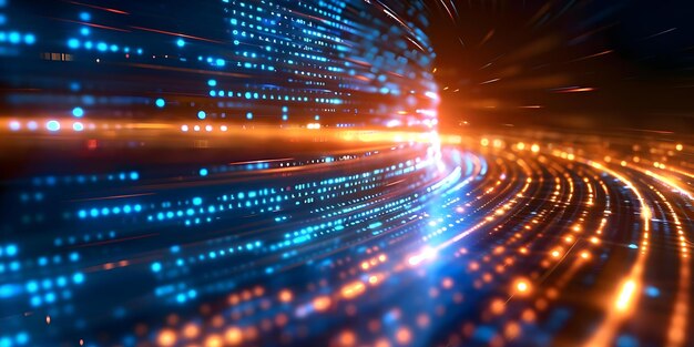 Binary Code Data Flow Wallpaper Illustrating Global Network Data Transmission Exchange Concept Technology Data Visualization Global Networking Binary Code Illustration Data Transmission (Binary Code Illustratie van de gegevensoverdracht van het wereldwijde netwerk)