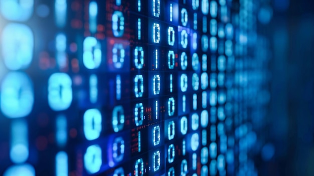 Binary code in a digital context symbolizing the foundational elements ...