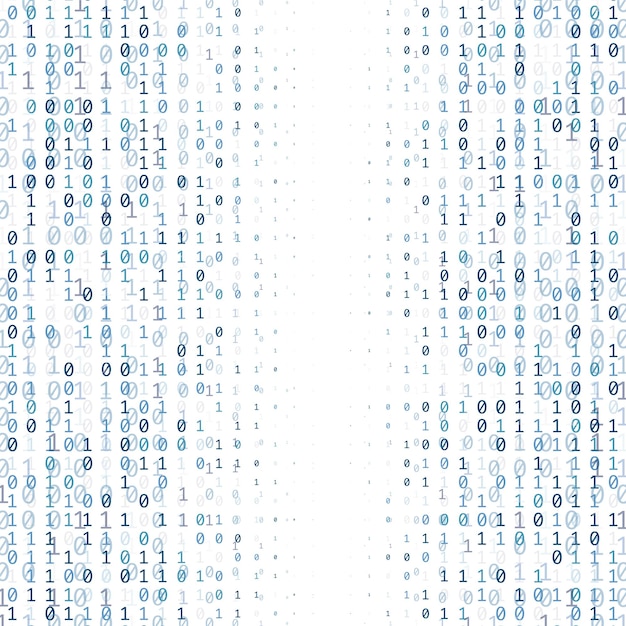 Photo binary code digital technology background made with zeros and ones