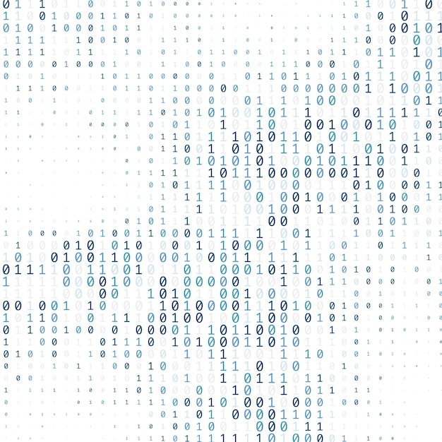 Foto sfondo della tecnologia digitale del codice binario realizzato con zeri e uno