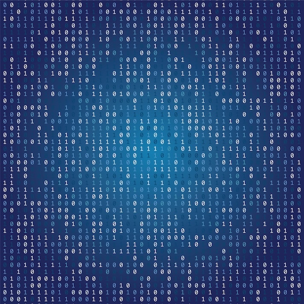 Binary code digital technology background made with zeros and ones