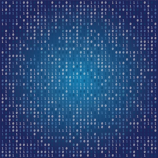 Binary code digitale technologie achtergrond gemaakt met nullen en eenen