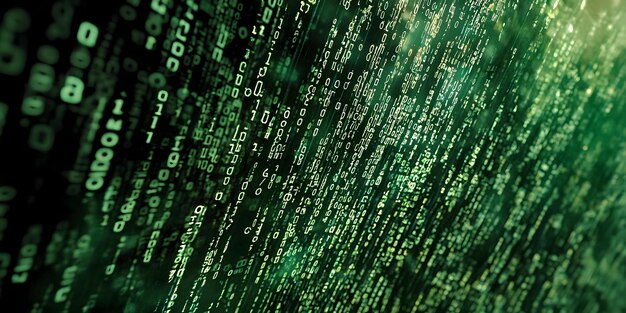 Binary code displayed on computer screen | Premium AI-generated image