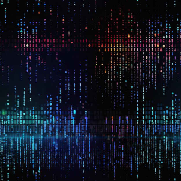 binary code futuristic techno inspired pixel pattern