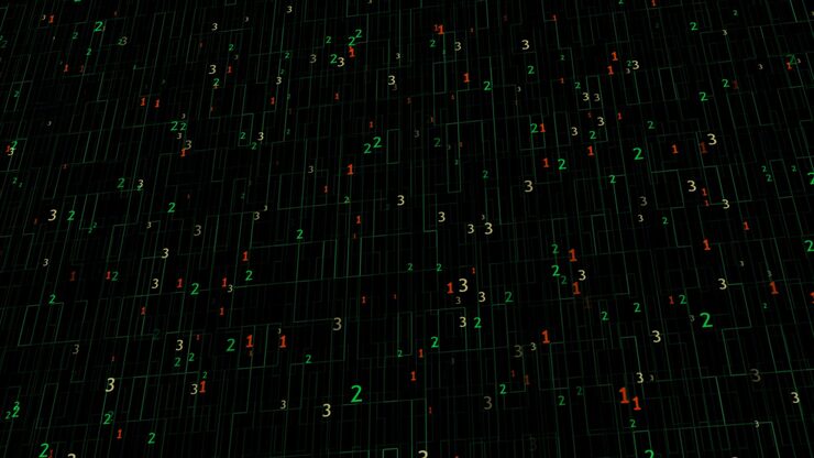 Photo binary code hex code digital modern display programming and futuristic concept background concept of code security binary code on screen display