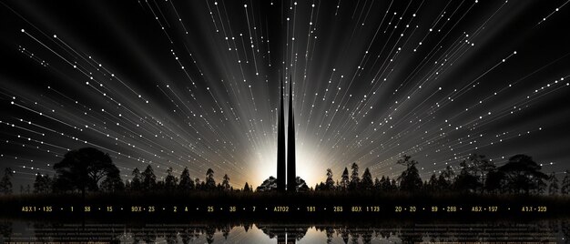 반색 글자로 형성된 이진 코드 패턴, 빛을 창조하는 것, 코딩 언어에서 기호를 형성하는 것, 미래 기술의 배경을 가진 인공지능.