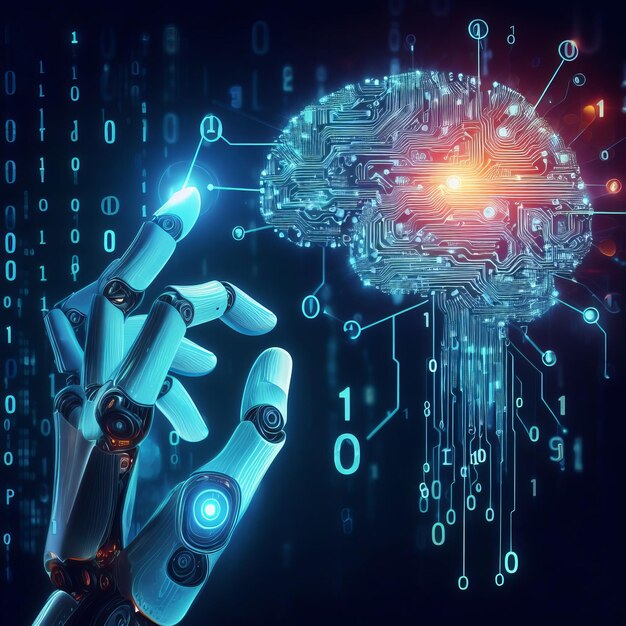 Binary data interaction with a robotic hand