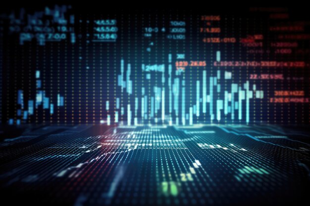 Premium AI Image | Binary data visualization Hitech background