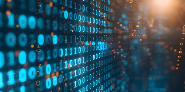 Binary Numbers Coding Cybersecurity en Software Programming in Digitale Technologie Achtergrond Concept Binary Nummers Coding Cyber Security Software Programming Digitale technologie Achtergrond