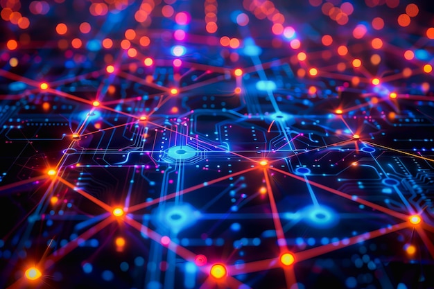 binary numeric data transmission chain of nodes connected in a network form p2p connection