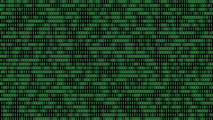 Photo binary rain background